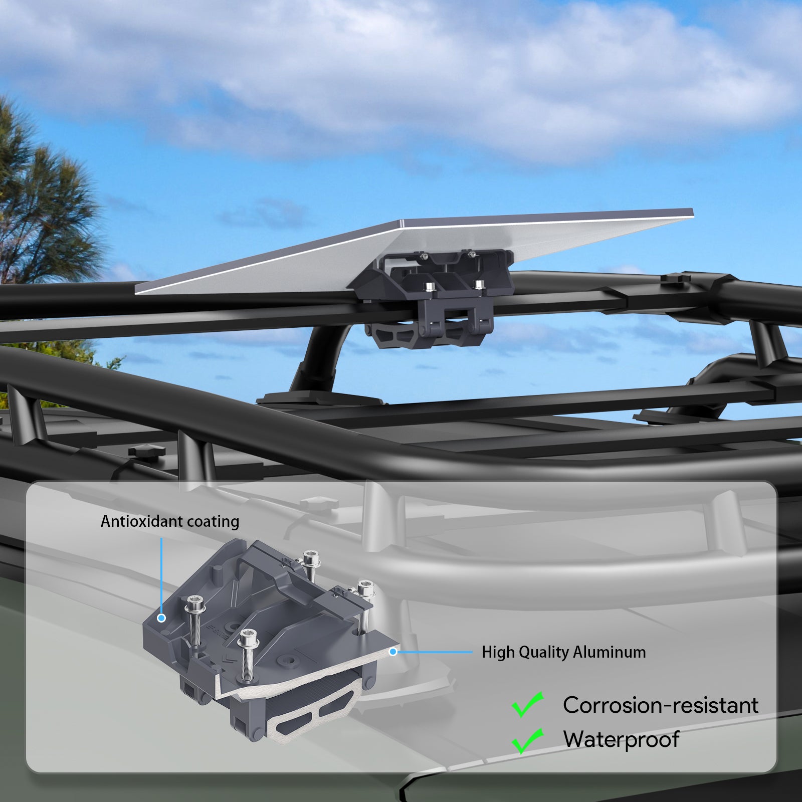 Starlink Gen 3 Roof Rack Mobility Mount – Heavy-Duty Adjustable Clamp for Flat & Aero Bars