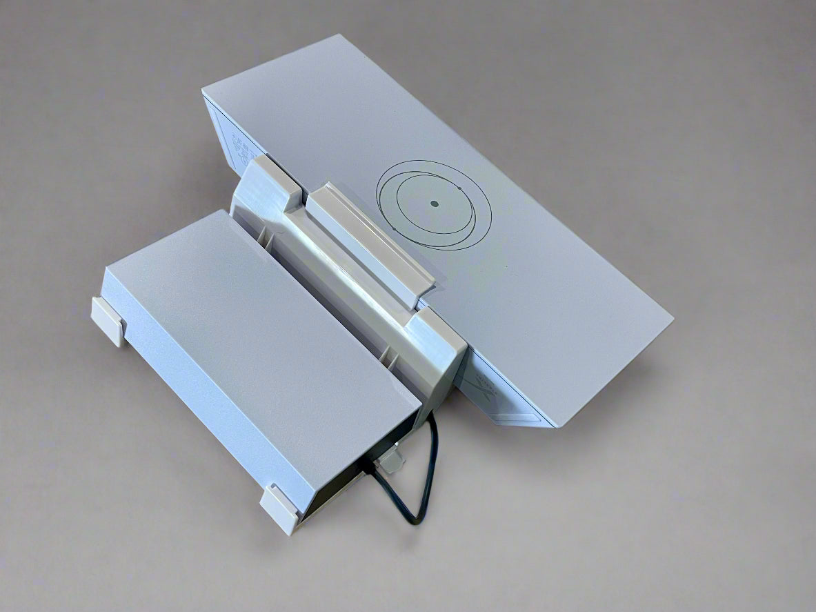 Moulded plastic wall mount holder for Starlink Gen 3 router & 56V power supply – white all-in-one design SpaceTek - Starlink Mounts & Accessories