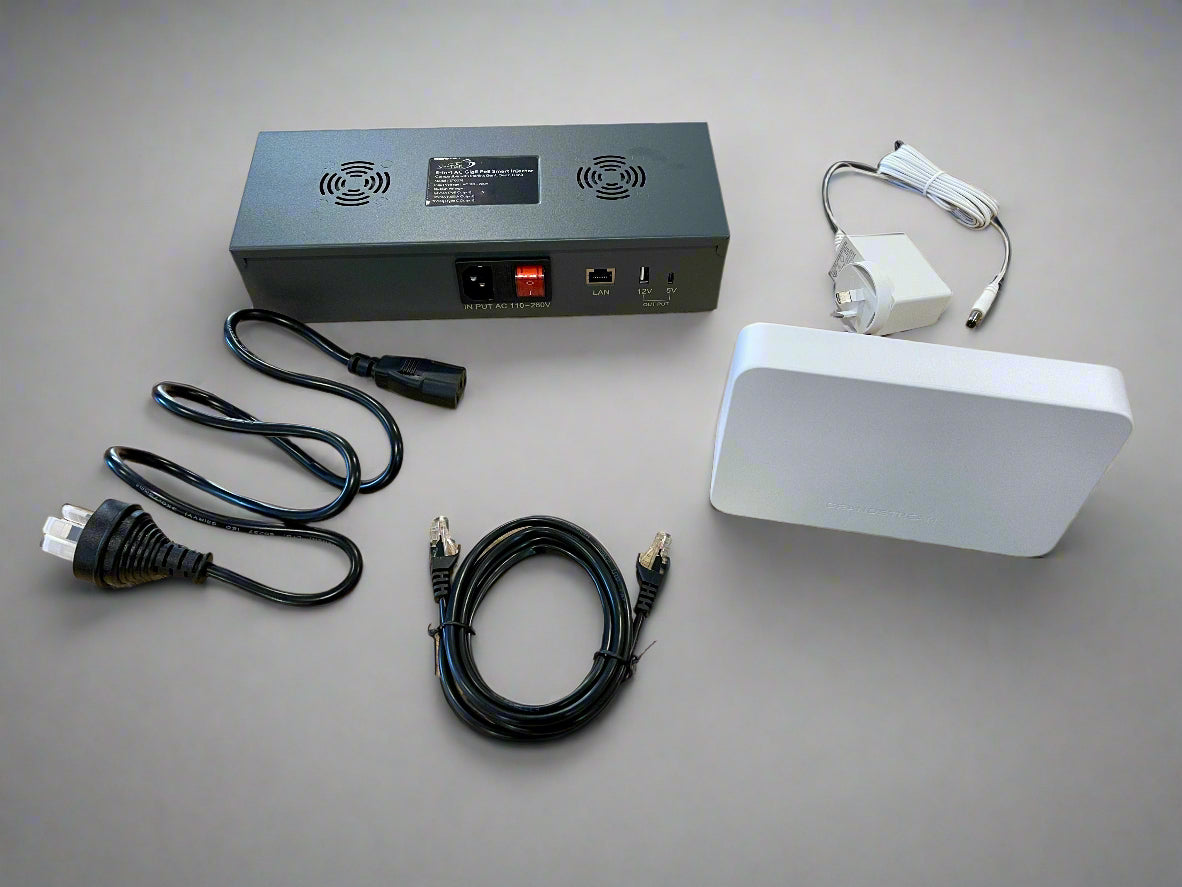 Universal Replacement 110-240V AC Power Supply with Integrated Starlink PoE Injector – Supports Gen 1, Gen 2 & Gen 3 Terminals (54V Output) SpaceTek - Starlink Mounts & Accessories