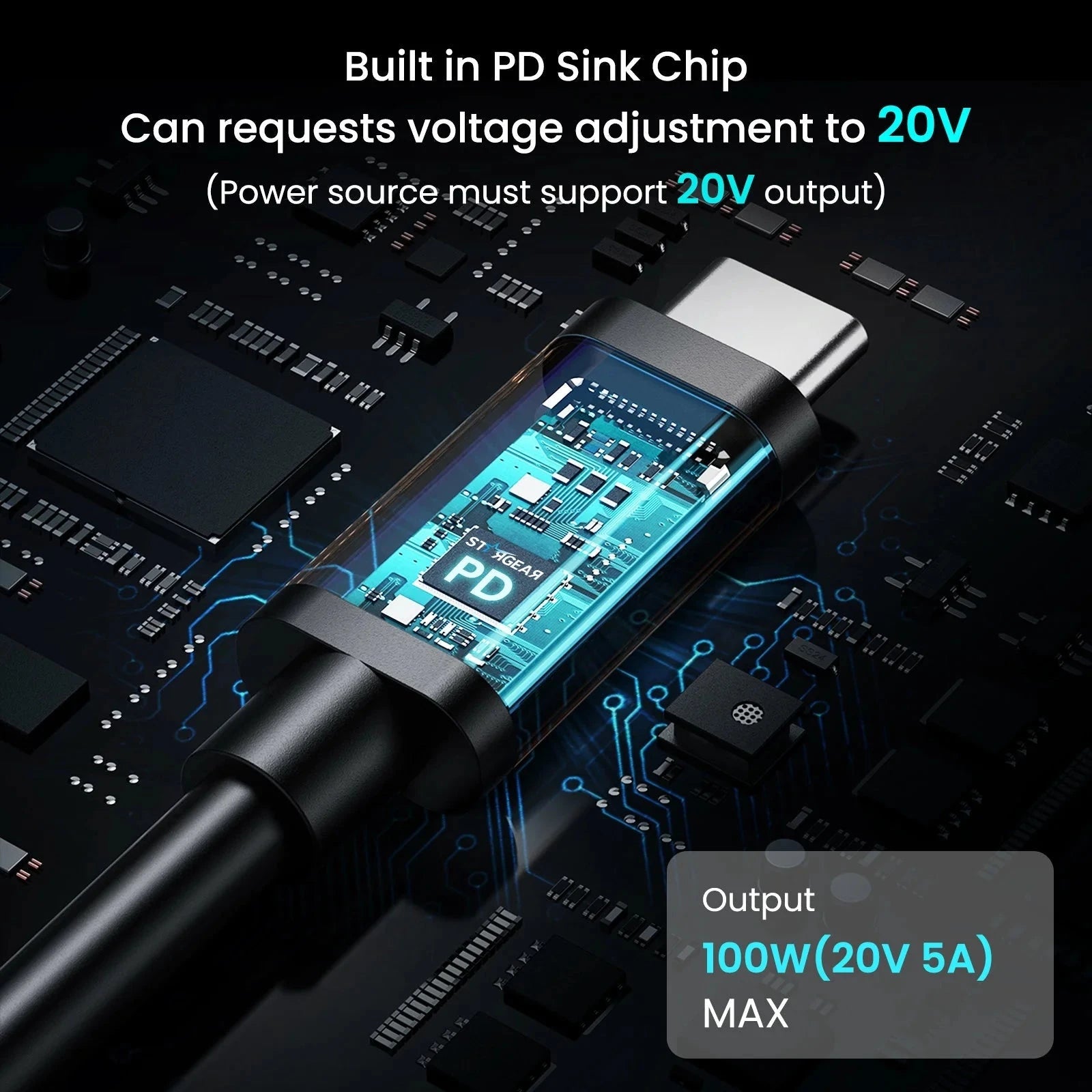 100W USB-C to DC Power Cable for Starlink Mini – 2M/6.5FT SpaceTek - Starlink Mounts & Accessories