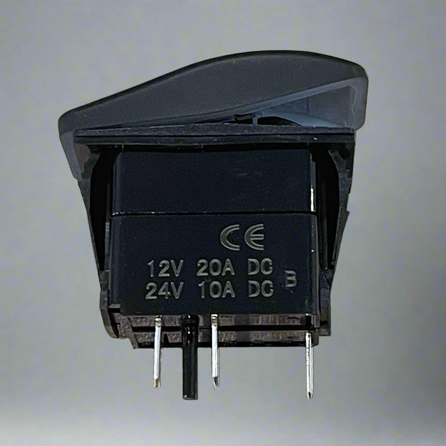 Starlink DC 3-Pole Rocker Switch – Blue LED with Mounting Plate Options (12V 20A / 24V 10A) SpaceTek - Starlink Mounts & Accessories