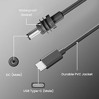 Generic 100W Starlink Mini USB-C to DC Cable SpaceTek