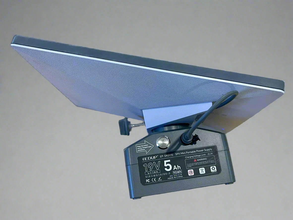 Portable Power Pack for Starlink Mini – 19V 5Ah Li-Ion | Up to 3.5 Hours Runtime | Includes AC Charger EDUP