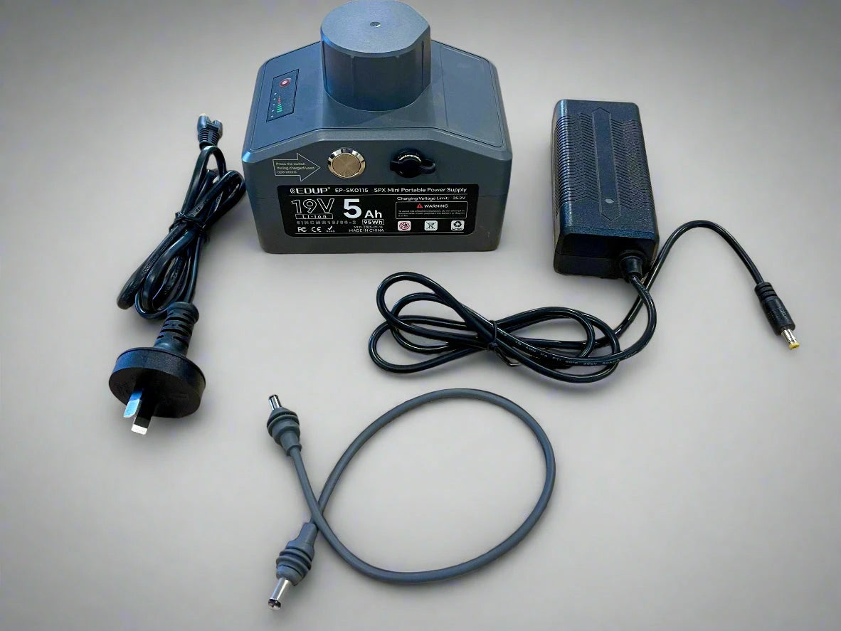 Portable Power Pack for Starlink Mini – 19V 5Ah Li-Ion | Up to 3.5 Hours Runtime | Includes AC Charger EDUP