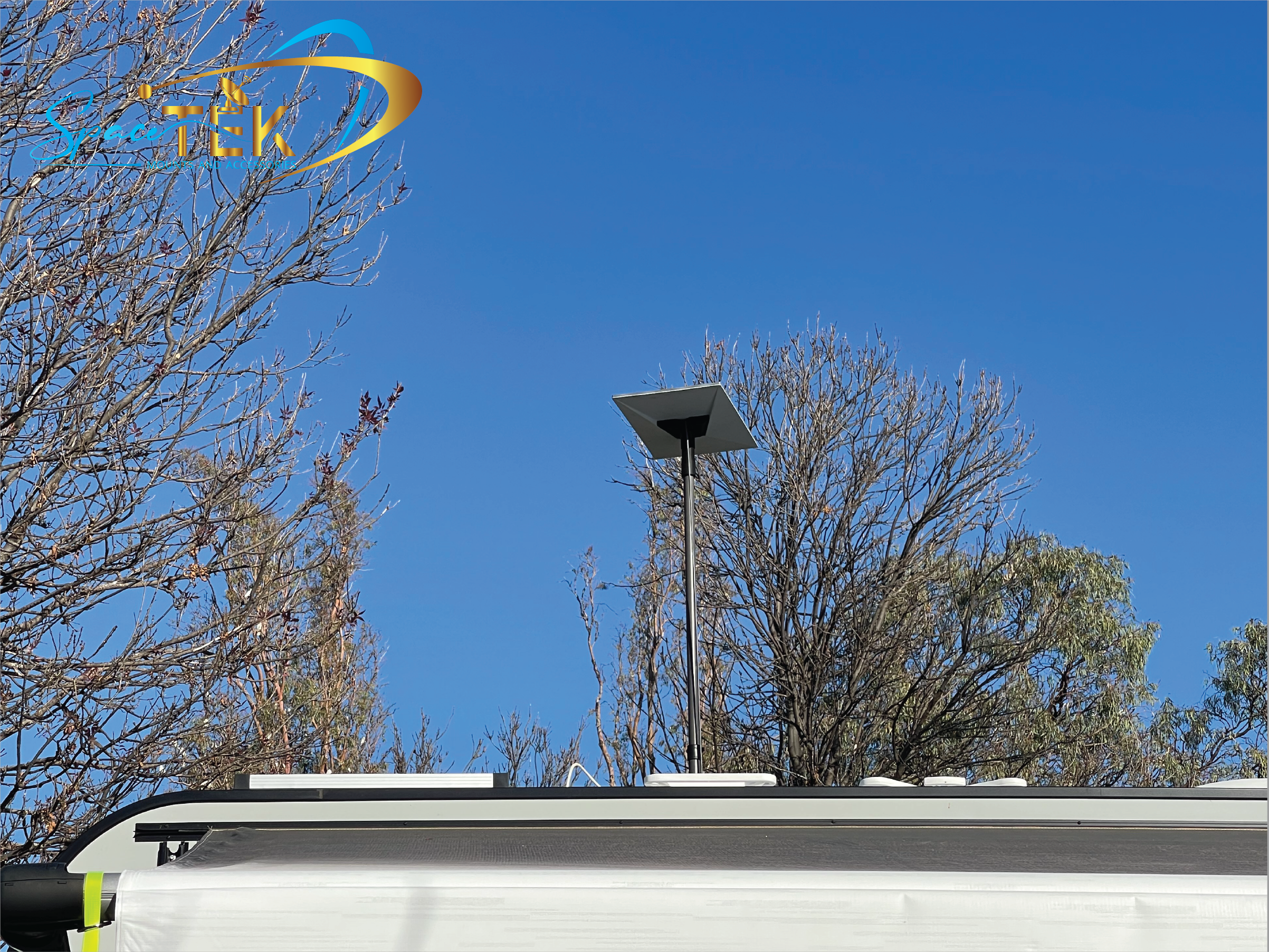 Carbon Fibre Telescopic RV Mount for Starlink Mini SpaceTek - Starlink Mounts & Accessories