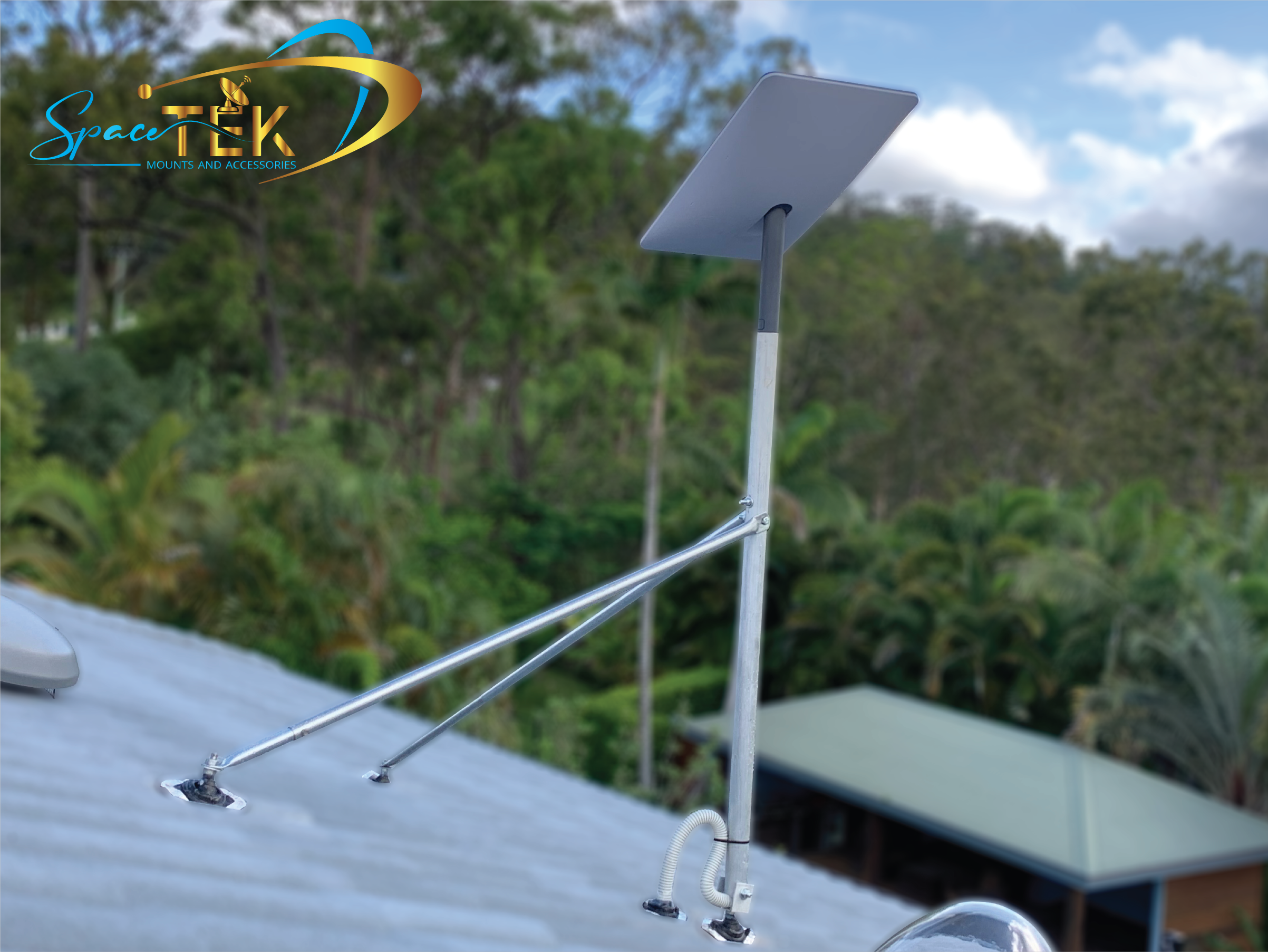 Tile Roof - Starlink Mount Roof Kit for Dishy - Rectangle Gen 2 SpaceTek