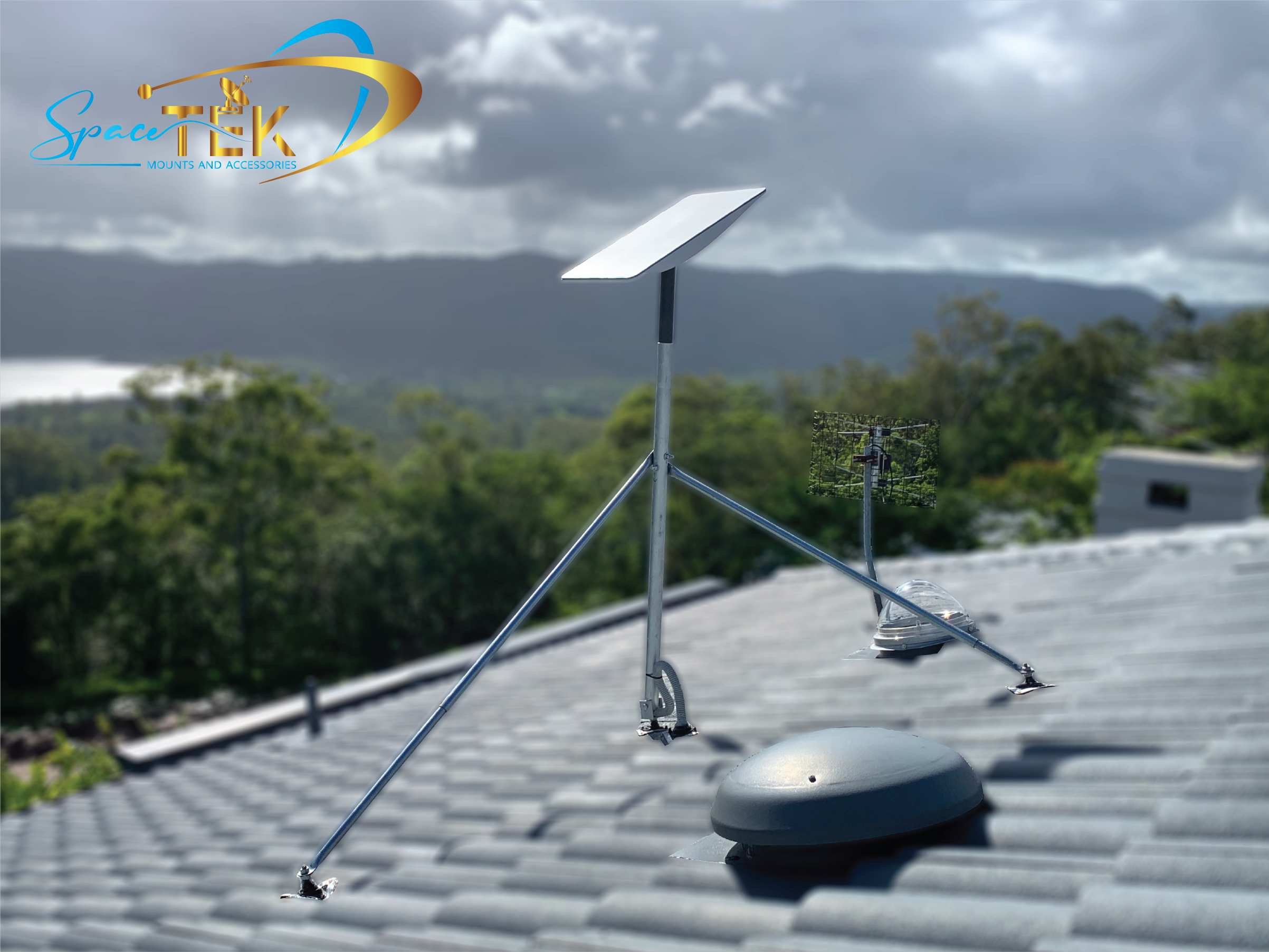 Tile Roof - Starlink Mount Roof Kit for Dishy - Rectangle Gen 2 SpaceTek