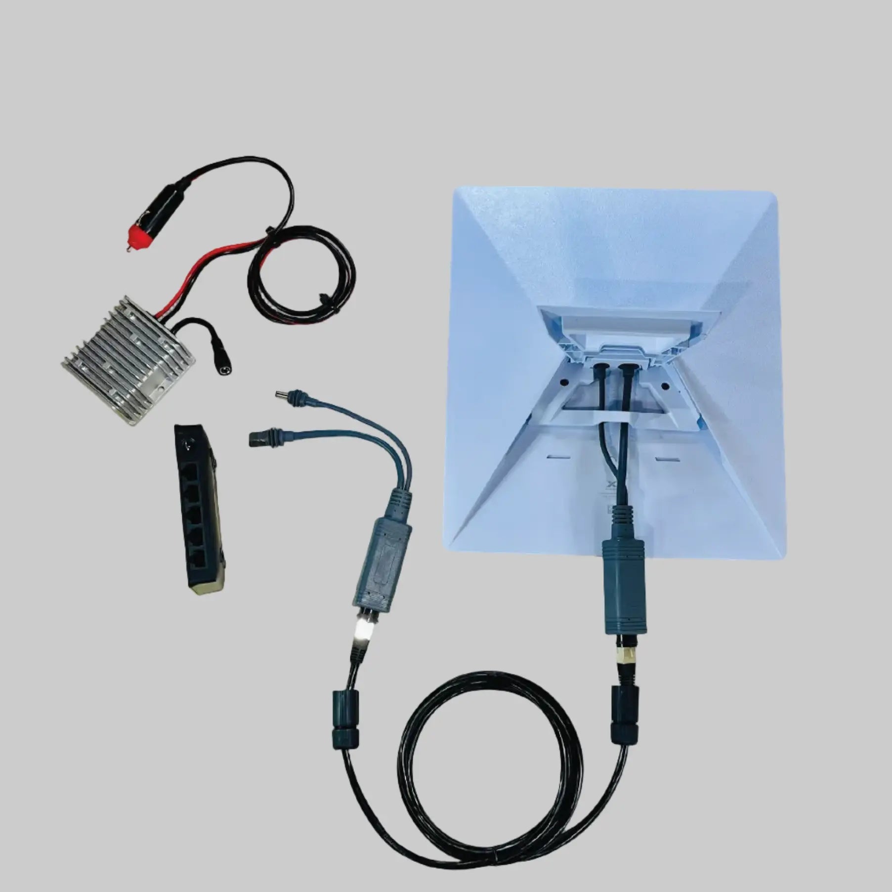 DC 2.1 Plug and RJ45 PoE Splitter & Combiner for Starlink Mini – Flexible Power and Ethernet Solution SpaceTek - Starlink Mounts & Accessories