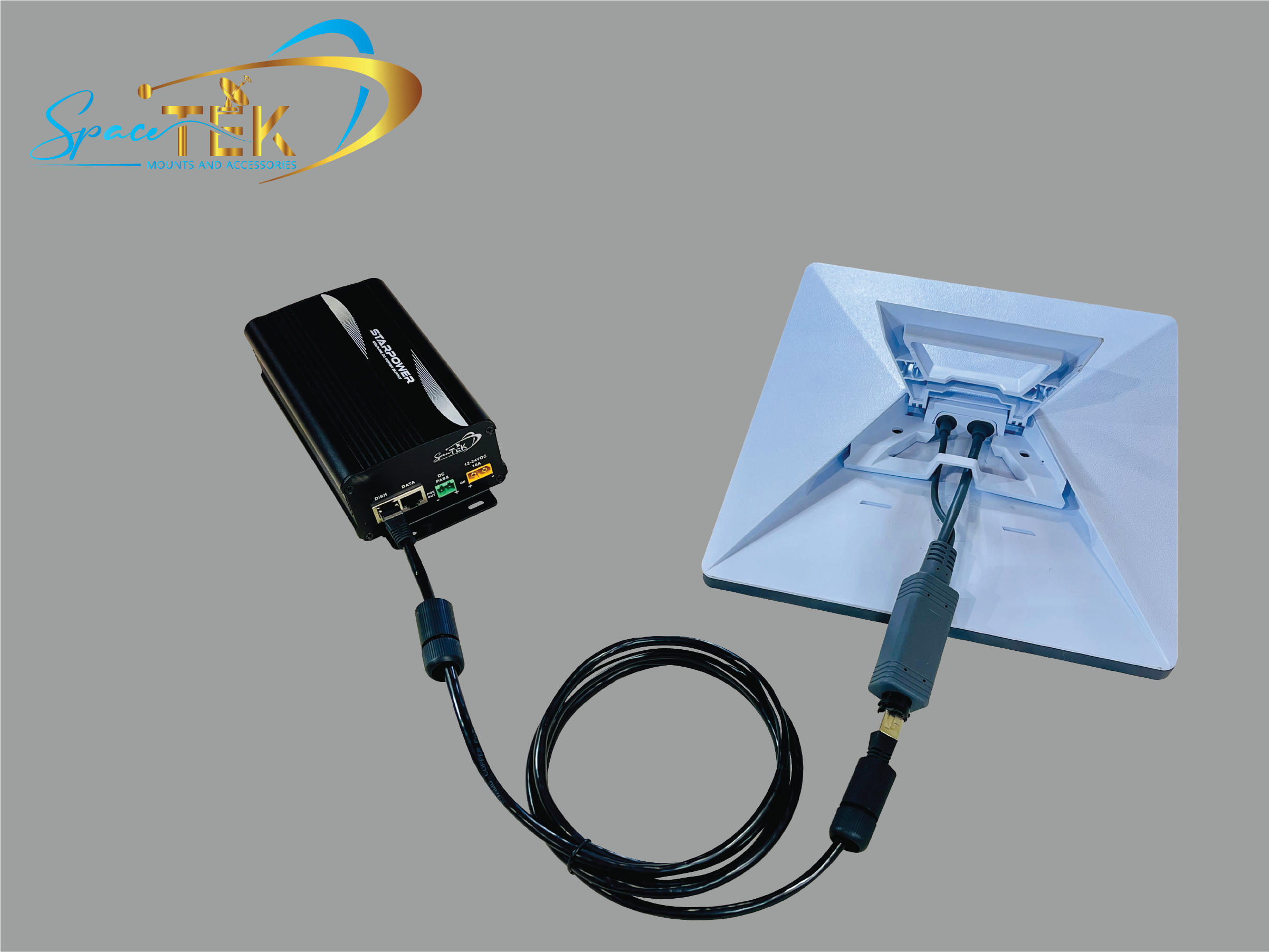 DC 2.1 Plug and RJ45 PoE Splitter & Combiner for Starlink Mini – Flexible Power and Ethernet Solution SpaceTek - Starlink Mounts & Accessories