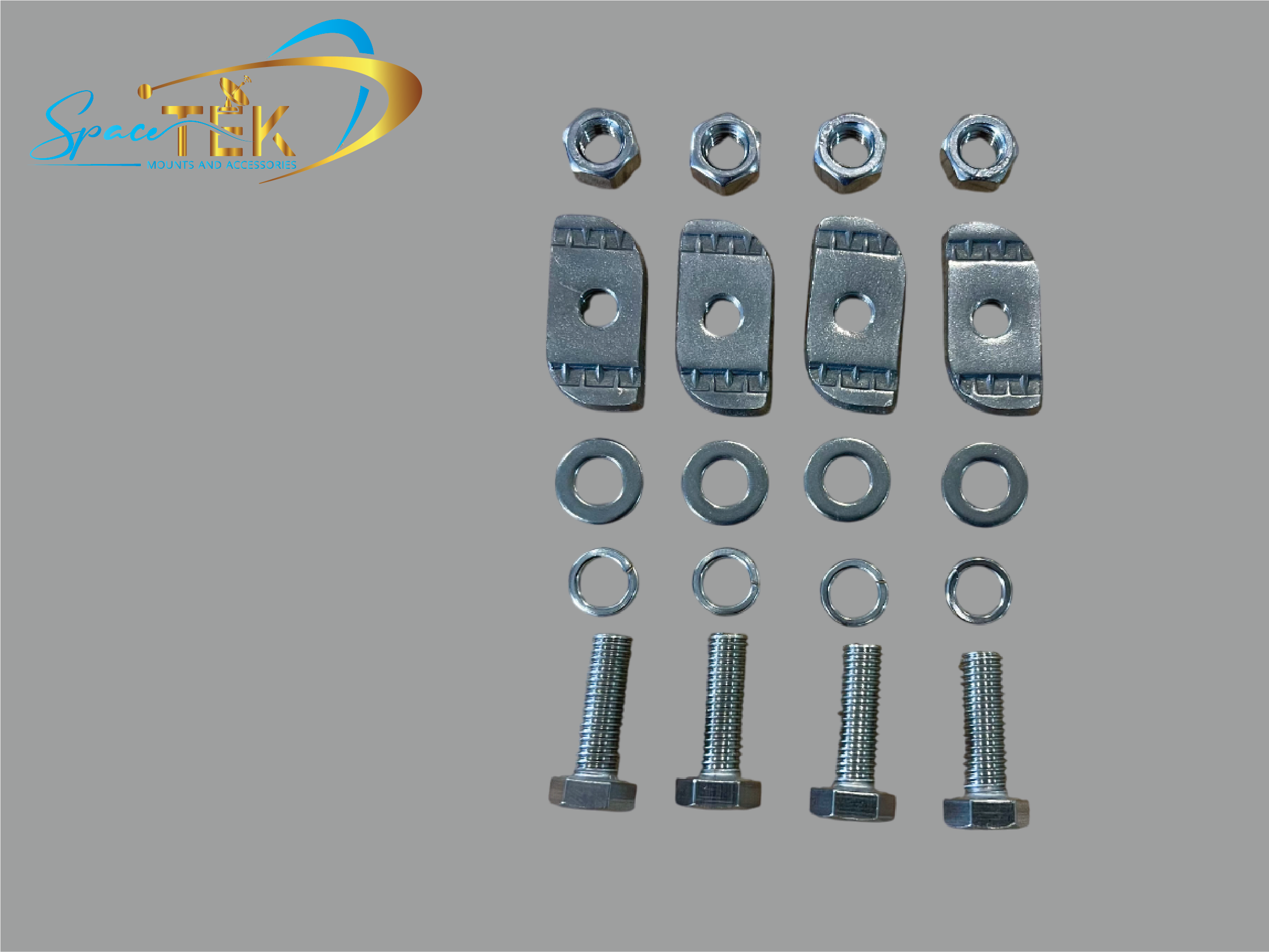 Stainless Steel T-Nut Cross Bar Fixing Set – Compatible with Roof Racks (Rhino-Rack and Similar) SpaceTek - Starlink Mounts & Accessories