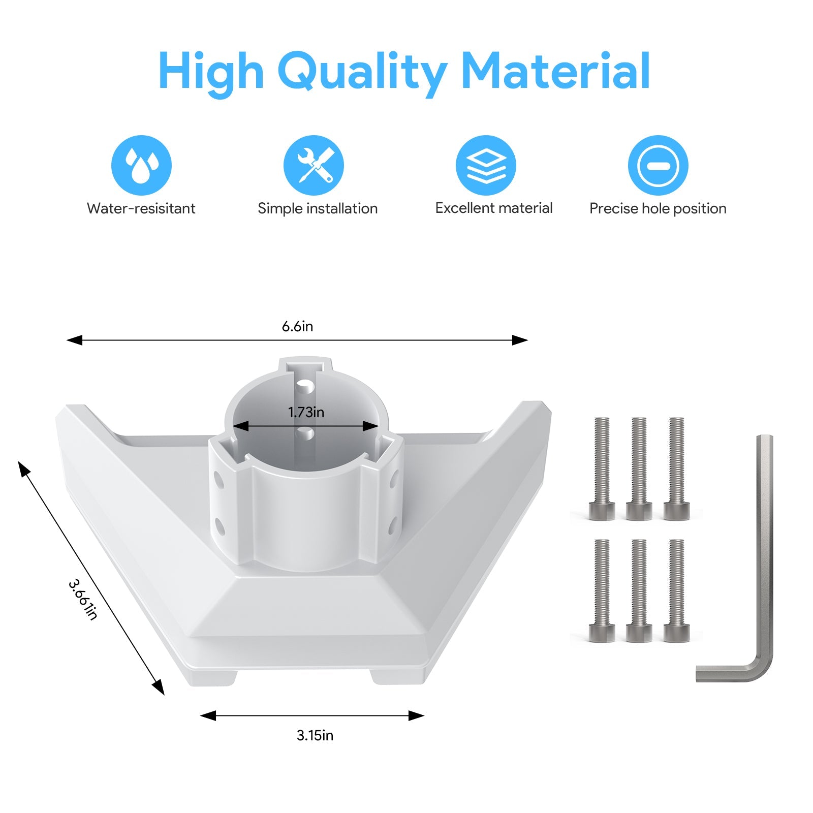 Starlink Mini Pipe Adapter – Compact ASA/ABS Mount for Starlink Mini Terminals EDUP
