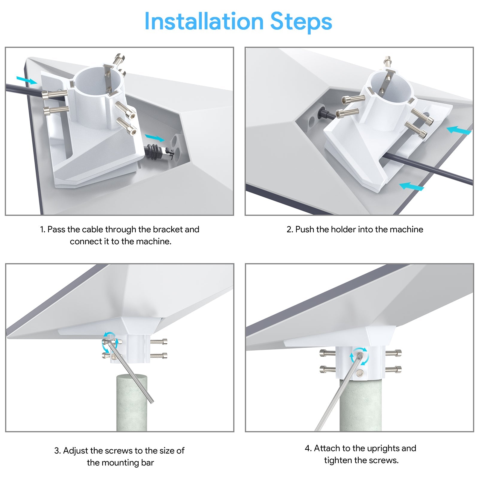 Starlink Mini Pipe Adapter – Compact ASA/ABS Mount for Starlink Mini Terminals EDUP