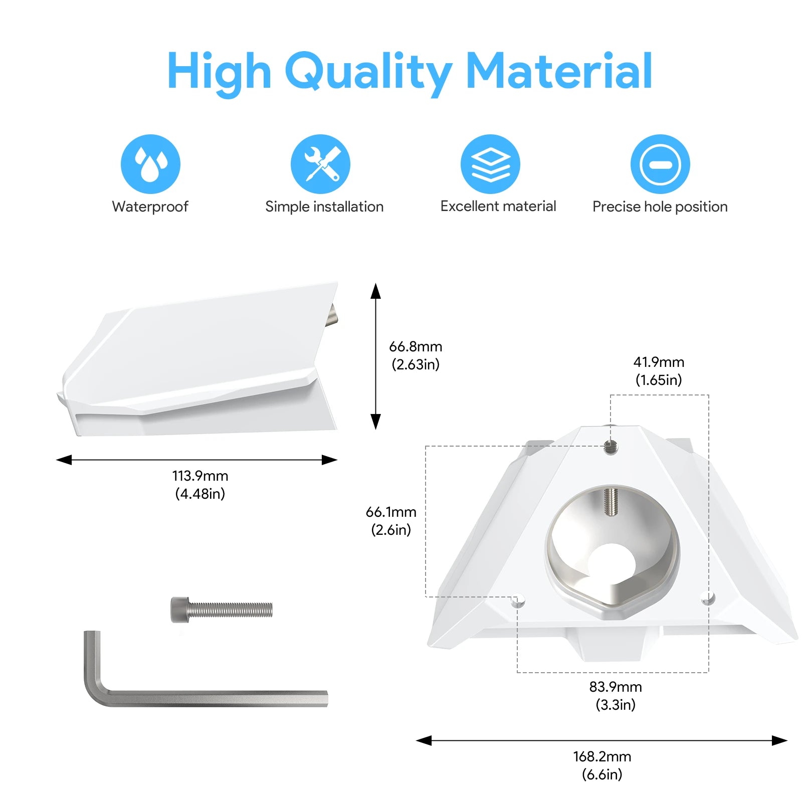 Starlink Mini Universal Mount – Pipe, Flat, or Mobility Mount – ASA/ABS Construction EDUP