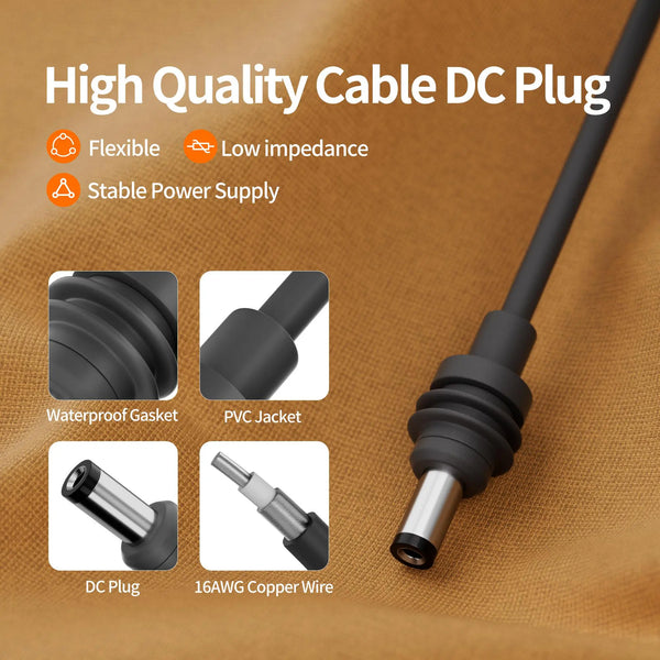High Quality 12V-48V Cig Outlet to DC Power Cable for Starlink Mini 3M/9.8FT