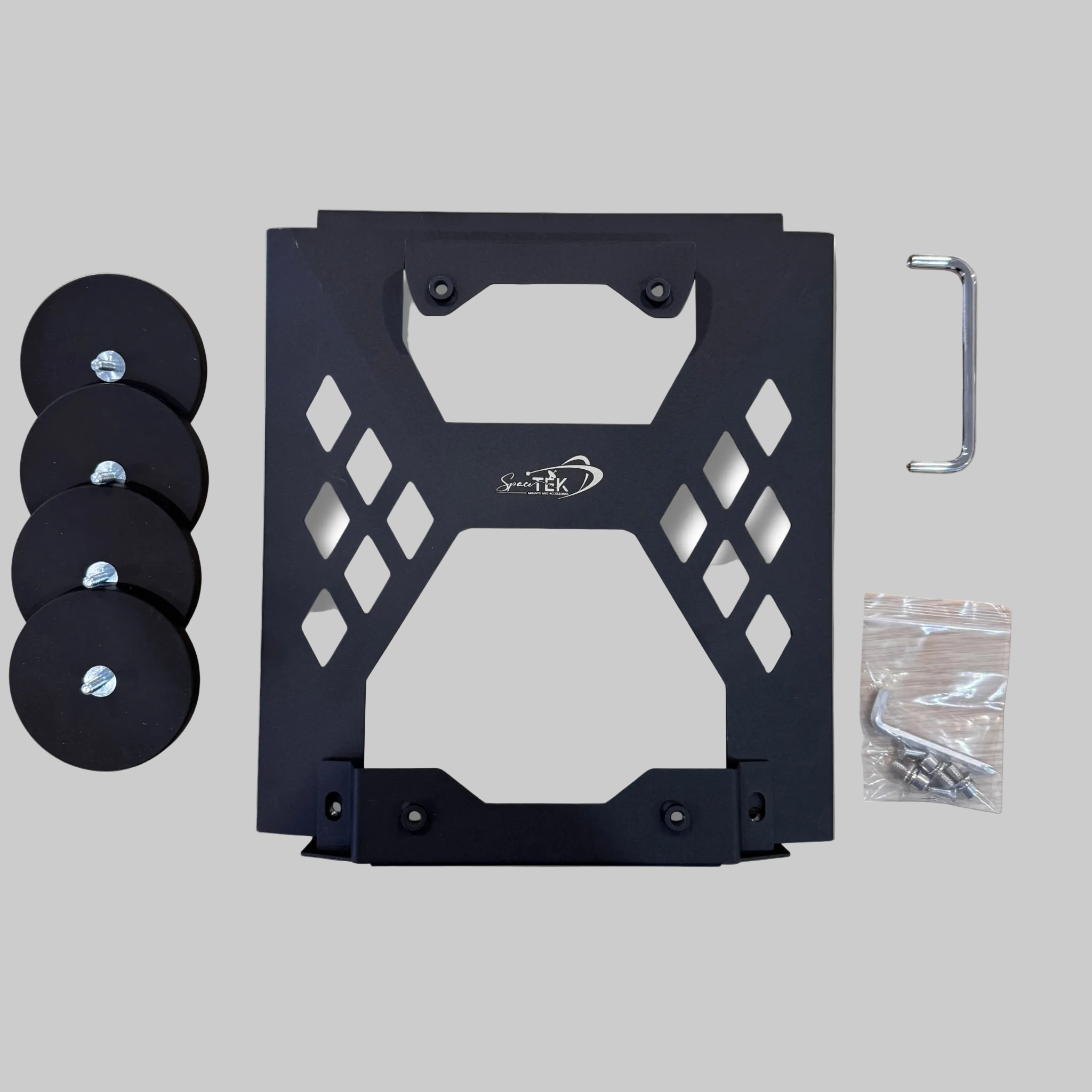 ROBUST POWDER-COATED IN-MOTION MAGNETIC ROOF MOUNT FOR STARLINK MINI – 87MM EARTH MAGNETS WITH HANDLE