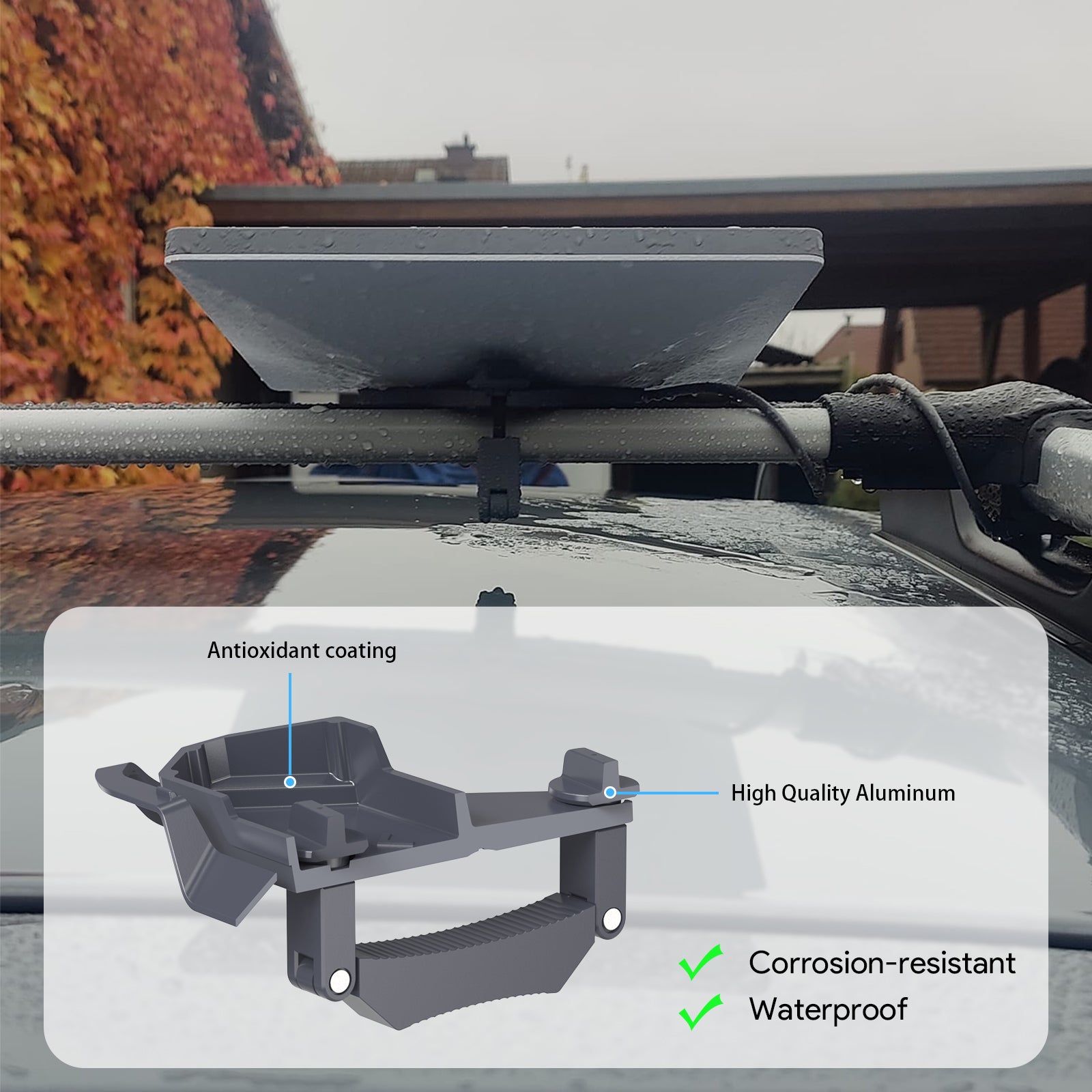 Starlink Mini Roof Rack Mobility Mount – Universal Clamp for Single Bar Racks