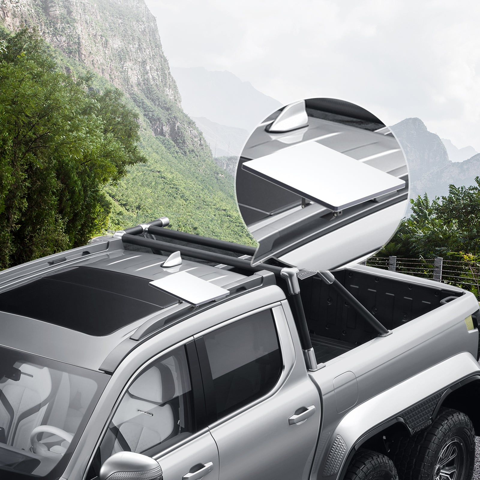 Starlink Mini Roof Rack Mobility Mount – Universal Clamp for Single Bar Racks