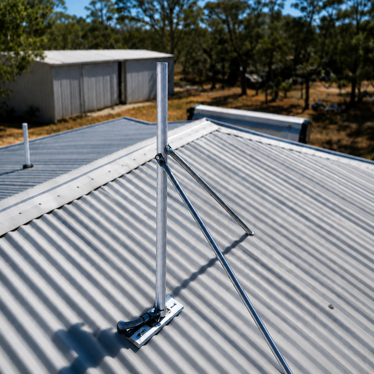 Spacetek Aluminium tIn Roof mounting kit with no pole adapter
