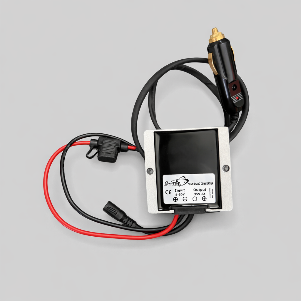 Starlink Mini Power Regulator Booster 35v for stable power delivery to Starlink Mini from 12v source with Cigarette lighter option