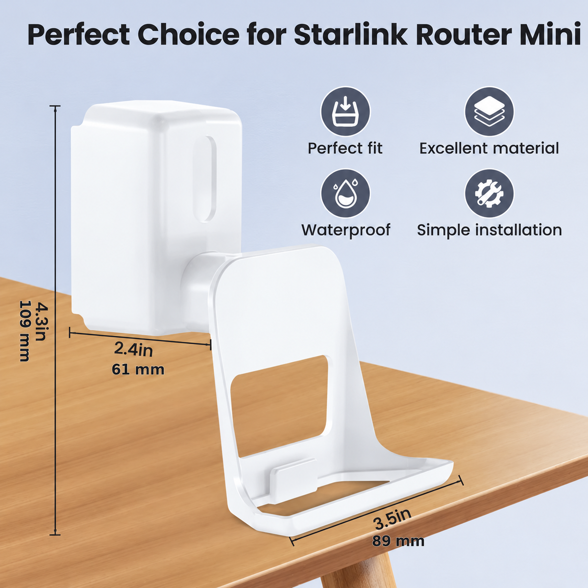 GPO Mount for Starlink Router Mini & 9V Power Supply Starlink