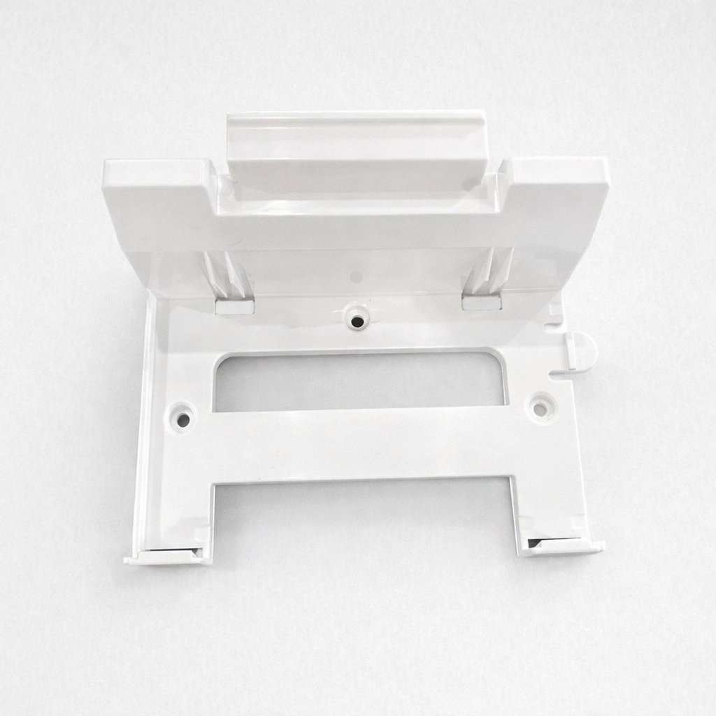 Top view of plastic wall bracket for Gen 3 router and power supply holder