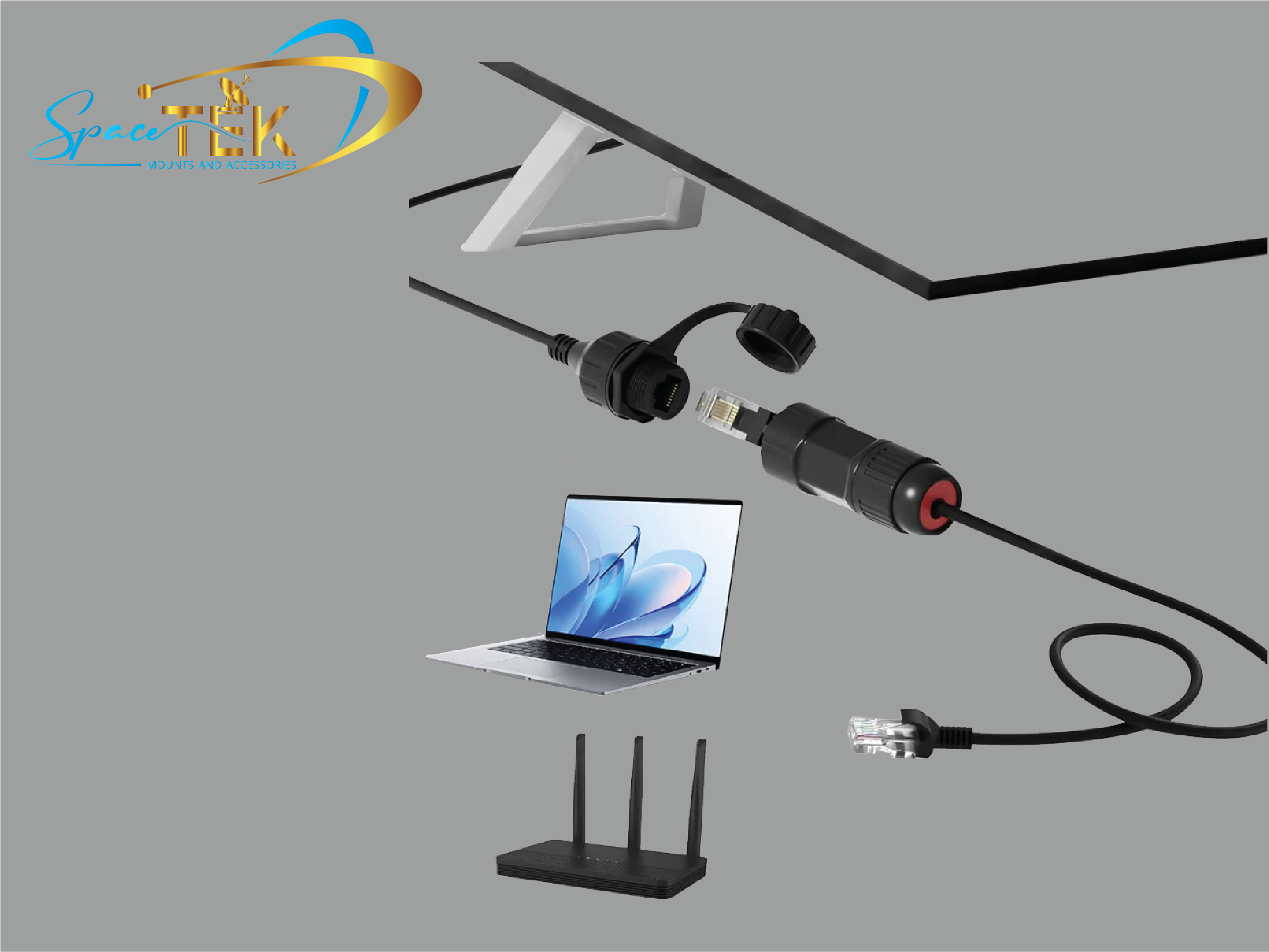 Generic Waterproof Ethernet RJ45 Adapter Connector for Starlink Gen 3/Mini SpaceTek - Starlink Mounts & Accessories