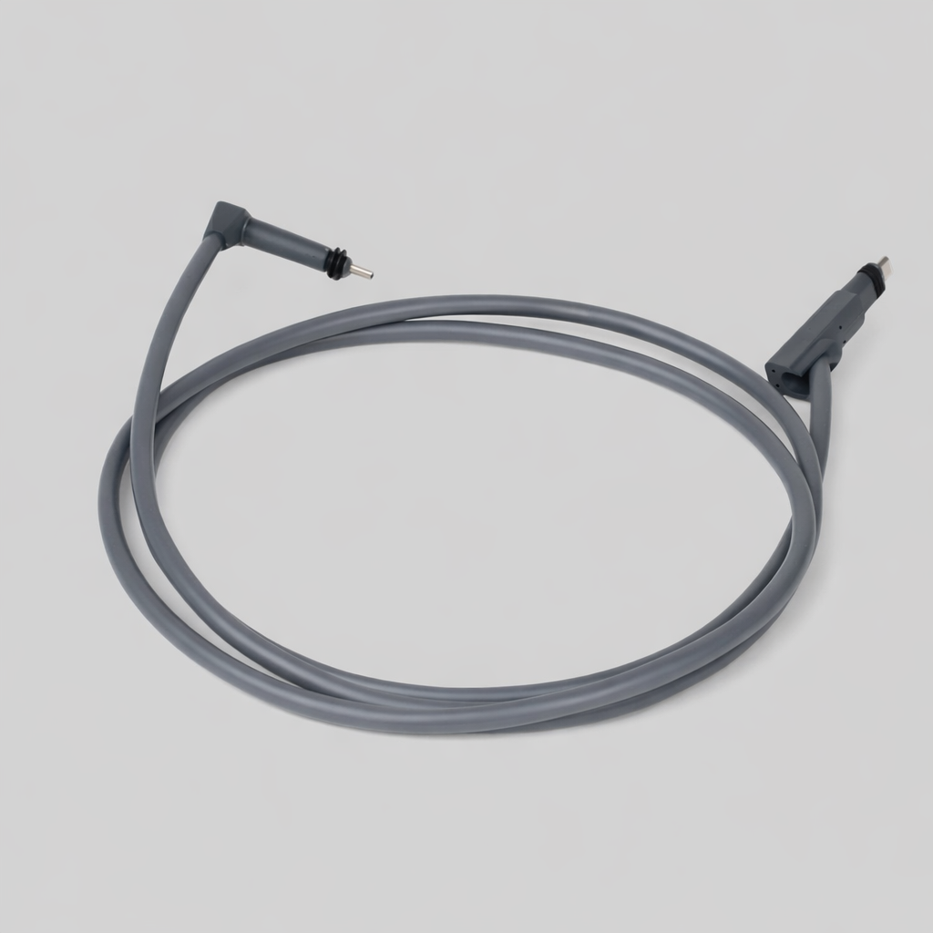 Coiled SPX Gen 2 replacement cable for Starlink Gen 2 systems, showing rugged grey construction and standard connector ends