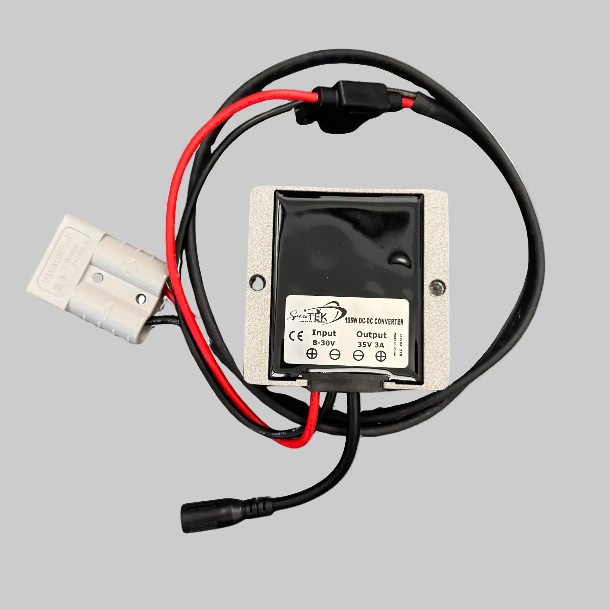 DC voltage booster with Anderson plug and inline fuse for Starlink Mini and RV power systems