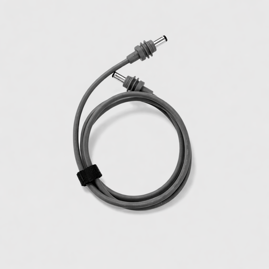 Starlink Mini replacement DC power cable with molded connectors and strain relief, ideal for 12V caravan or mobile setups