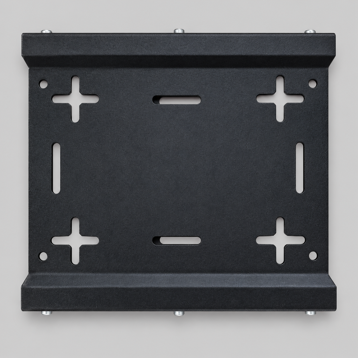 Underside of Starlink Mini vehicle mounting plate with slotted holes for secure installation
