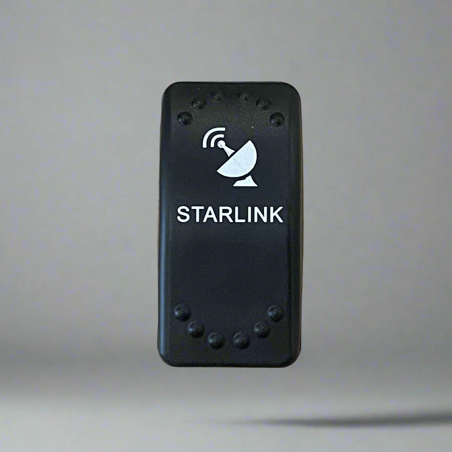 Starlink DC 3-Pole Rocker Switch – Blue LED with Mounting Plate Options (12V 20A / 24V 10A) SpaceTek - Starlink Mounts & Accessories