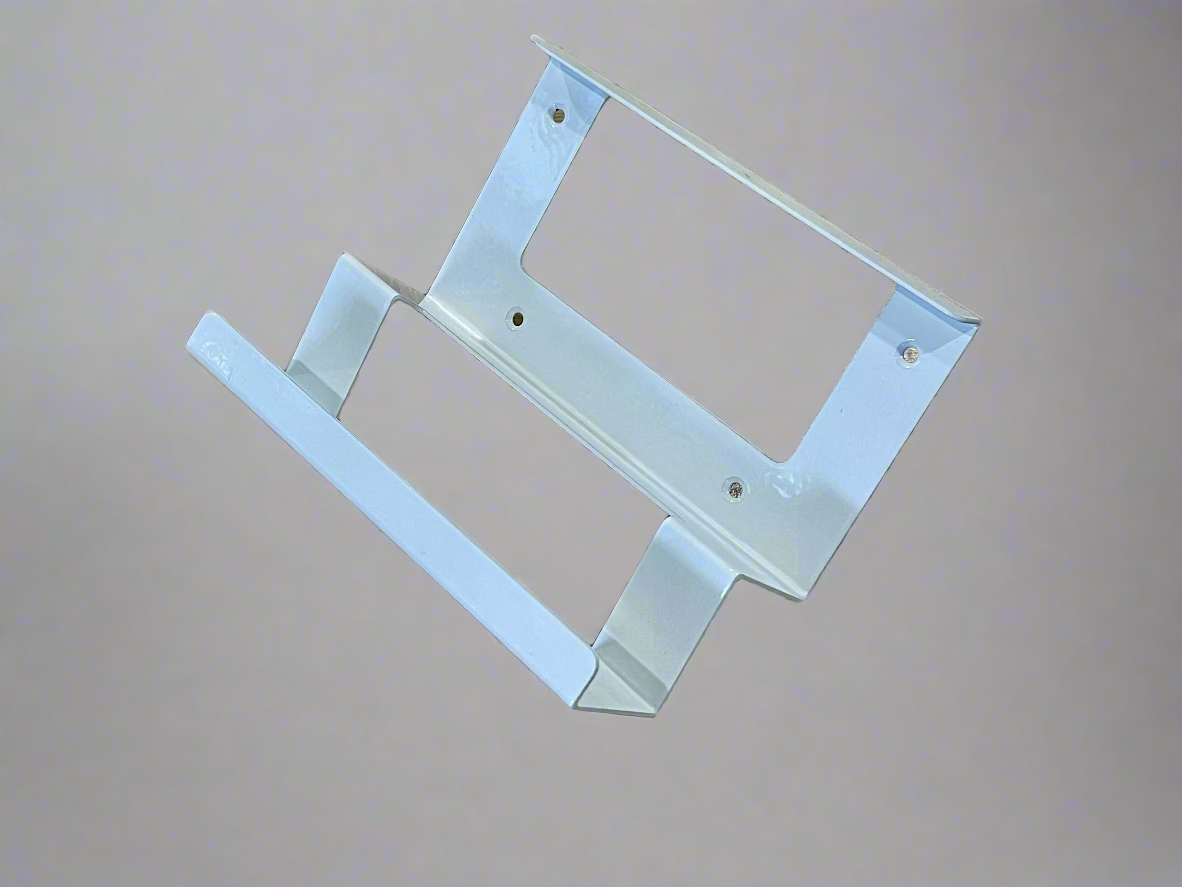 Powder-coated metal wall mount holder for Starlink Gen 3 router & 56V power supply – white finish