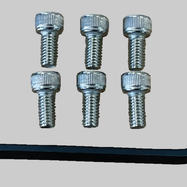 Stainless Steel Cap Head Bolt Set – M6 x 12mm (Available in 6, 8, or 10 Pieces, Includes Allen Key) Stainless Steel Cap Head Bolt Set – M6 x 12mm (Available in 6, 8, or 10 Pieces, Includes Allen Key)