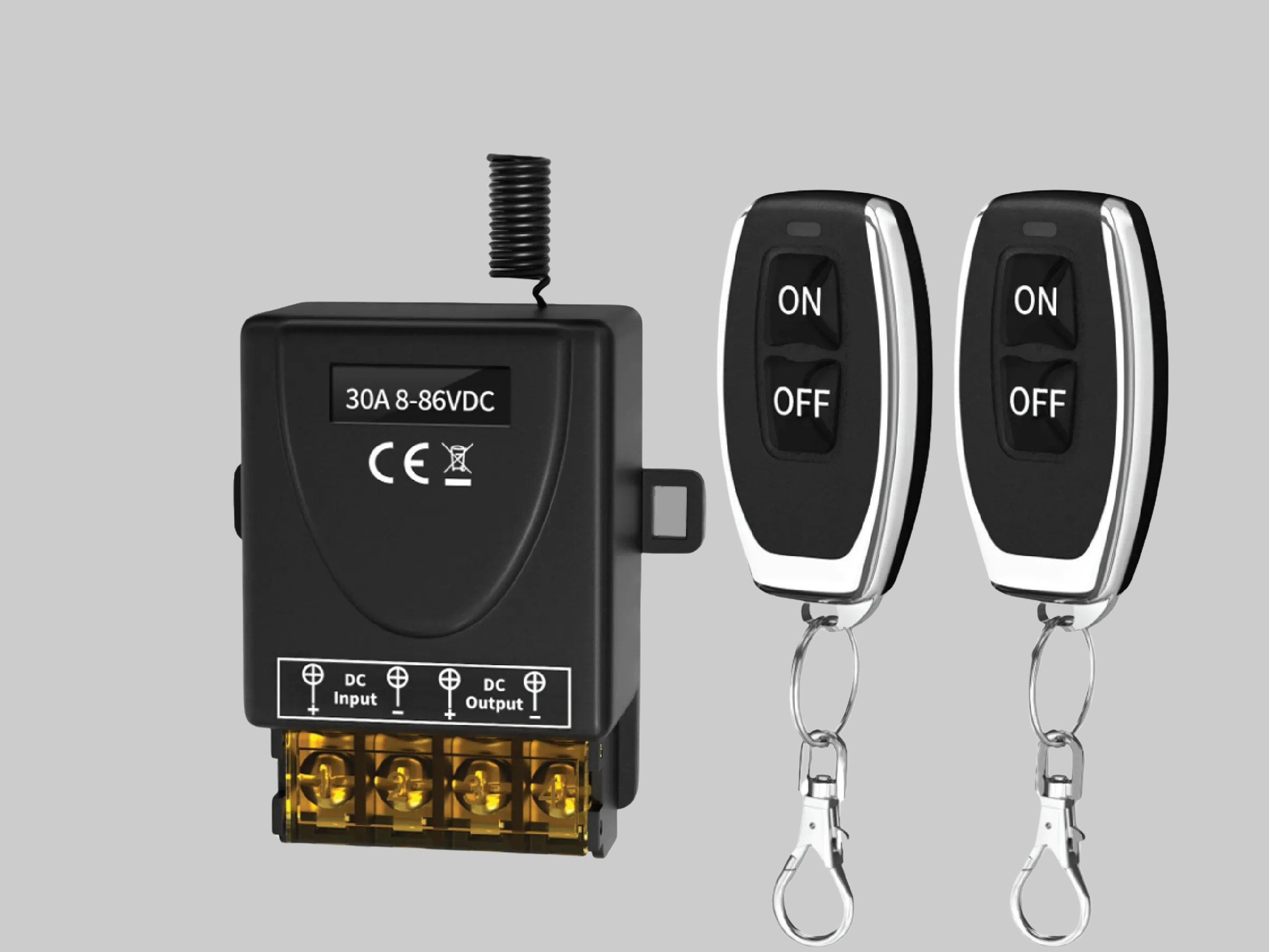 12V Remote Control Relay 30Amp (8-86VDC) SpaceTek