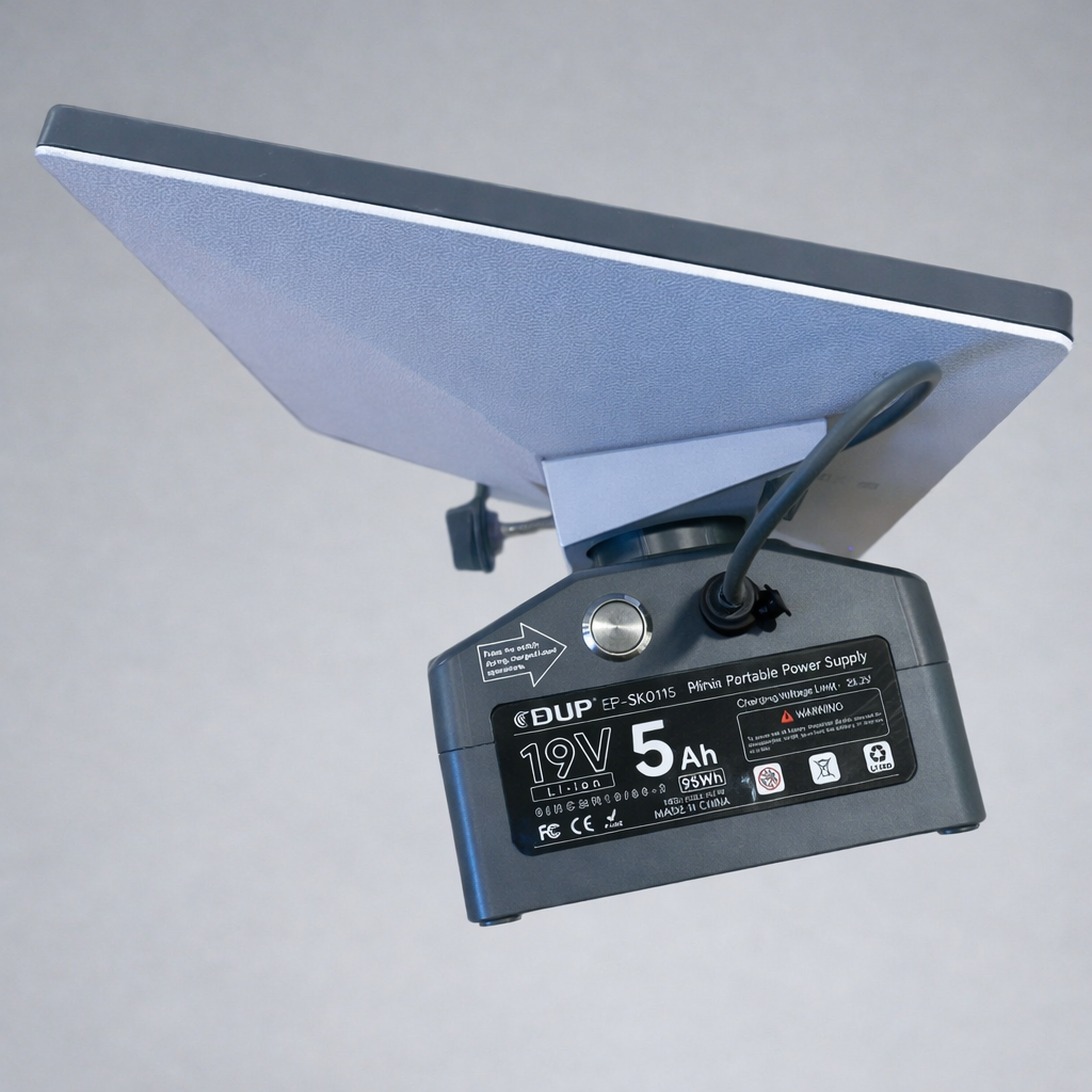 Spacetek portable 5Ah battery for Starlink Mini designed for off-grid satellite internet power
