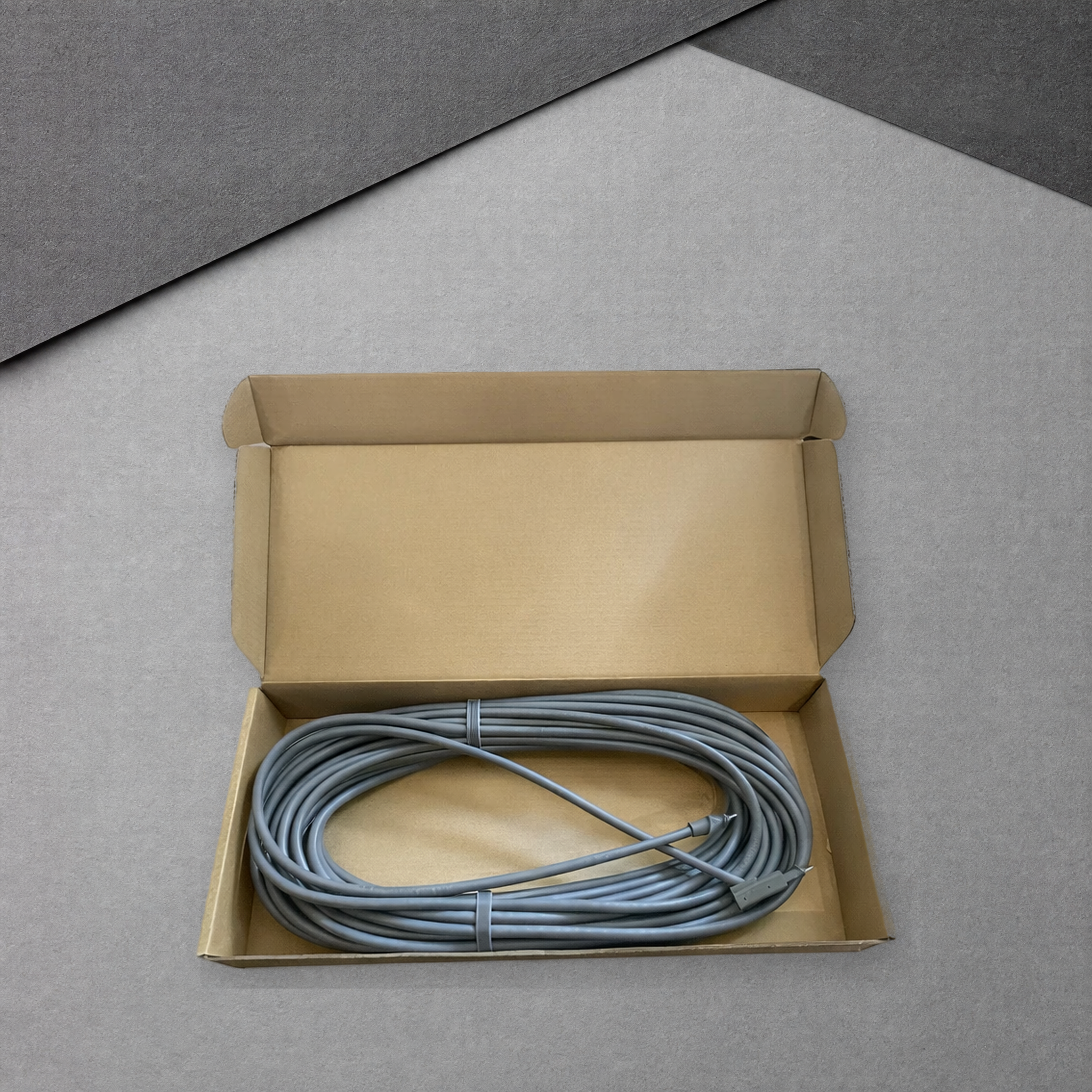 Genuine Starlink High Performance 25 m PoE Cable in a premium neutral flat lay