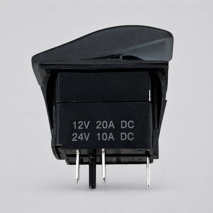 Starlink DC 3-Pole Rocker Switch – Blue LED with Mounting Plate