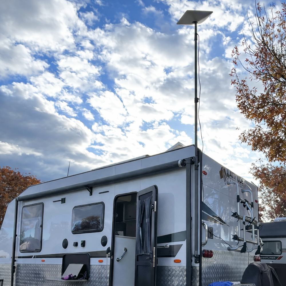 Starlink Caravan & RV Pole Mount Bundle – Carbon Fibre Telescopic