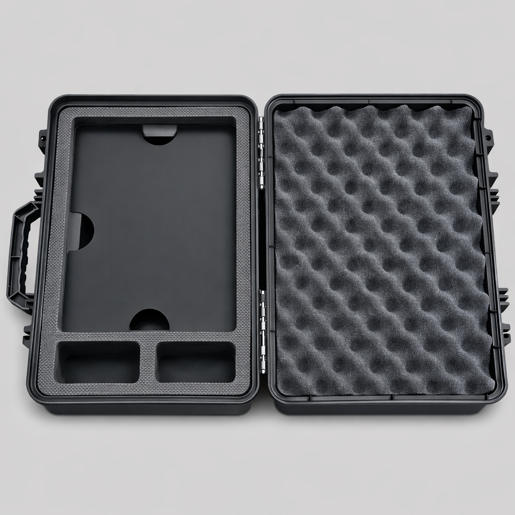 Starlink Mini tough hard case with custom foam interior and protective egg crate lid foam