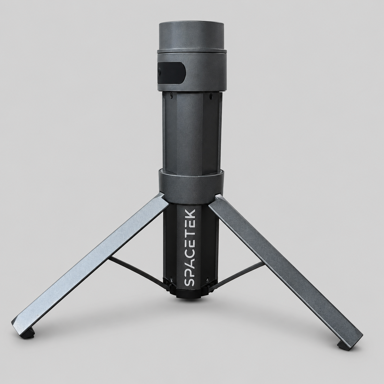 Front view of the Spacetek Starlink Mini Tripod Battery 9Ah showing the integrated tripod base and compact battery enclosure.