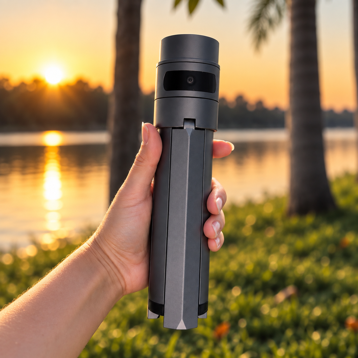 Starlink Mini Tripod Battery Stand 99.9Wh folded for one-hand carrying