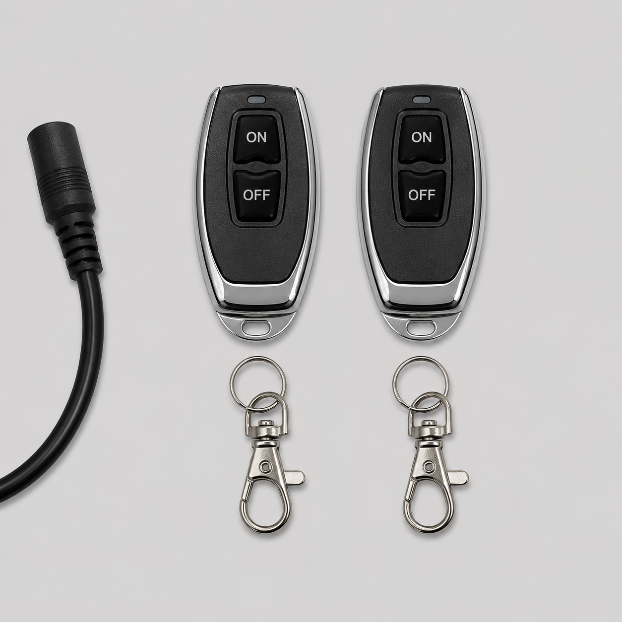 Dual wireless remote controls and key clips for Starlink Mini in-line wireless relay system