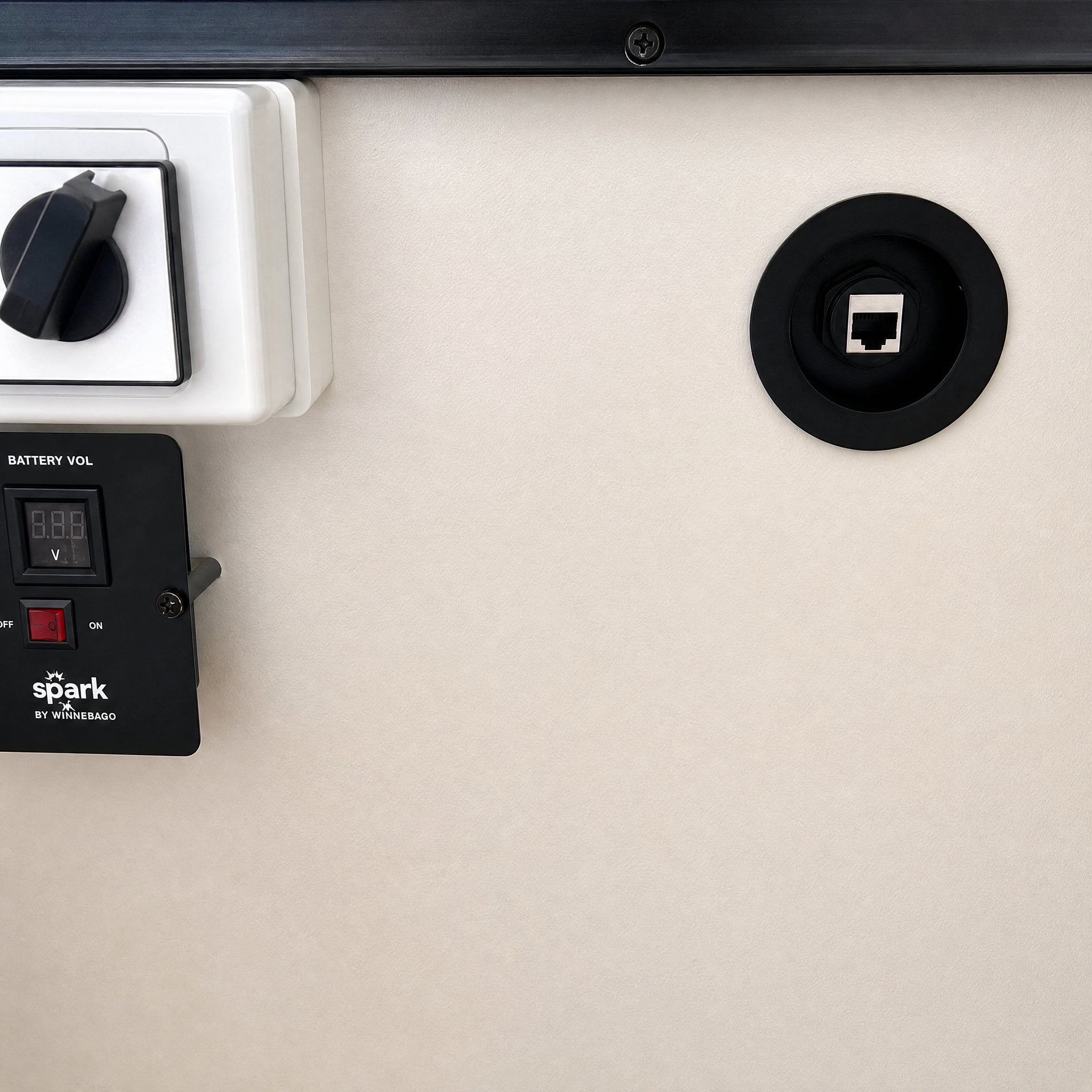 Caravan RV - RJ45 Recessed Data Socket for Starlink With Backing Plate SpaceTek